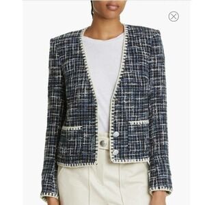 Veronica Beard Bosea Cotton Blend Tweed Jacket sz 6